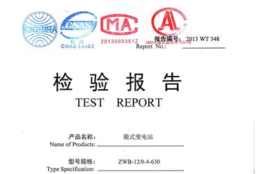 柜子检验报告-ZWB箱变